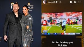 George Kittle's wife Claire swoons as 49ers star makes 5th Pro Bowl