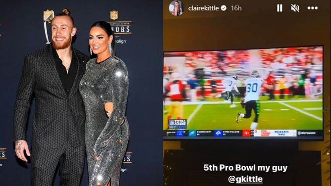 George Kittle's wife Claire swoons as 49ers star makes 5th Pro Bowl