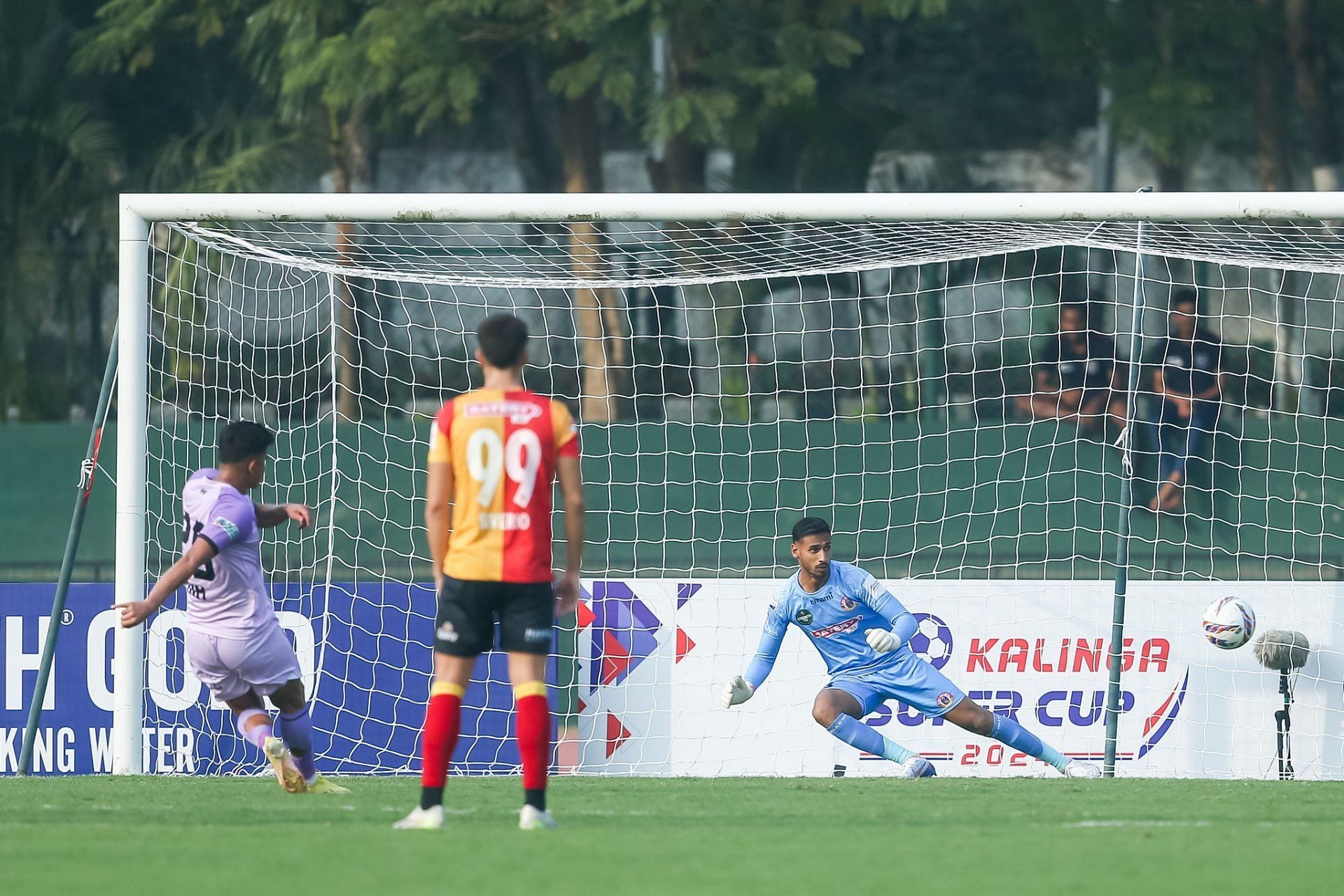 Nim Dorjee Tamang sent East Bengal goalkeeper Prabhsukhan Singh Gill the other way to convert a penalty.