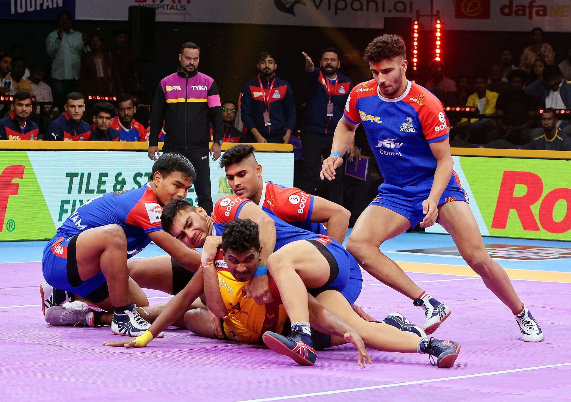 Haryana Steelers will look to complete the double over Dabang Delhi (Credit: PKL)