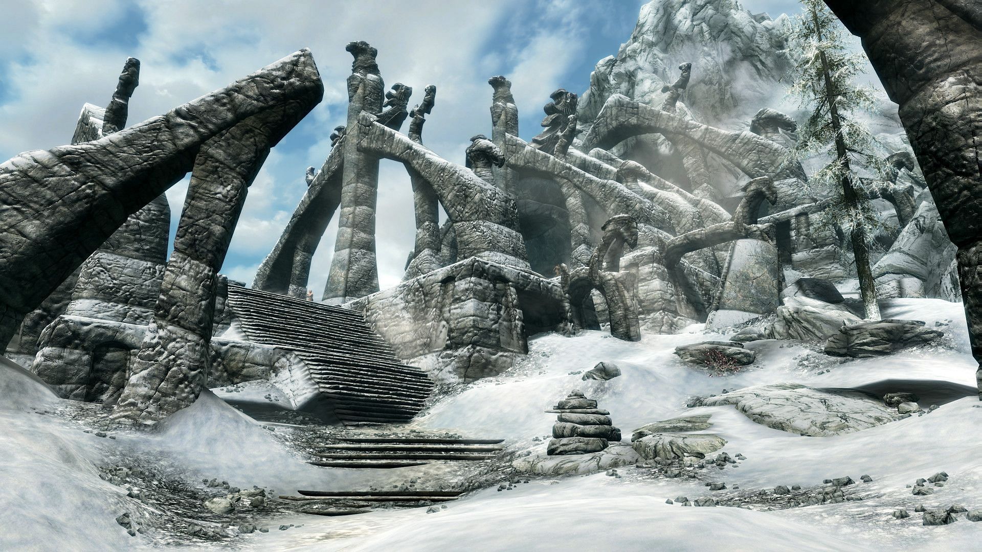 You take the role of the Dragonborn in Skyrim (Image via Bethesda)