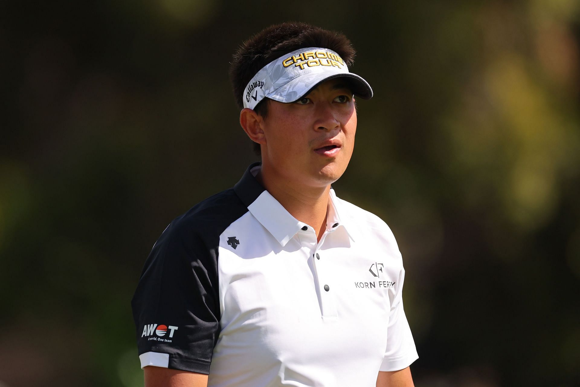 Carl Yuan looks on from the 16th tee during the second round of the Sony Open in Hawaii