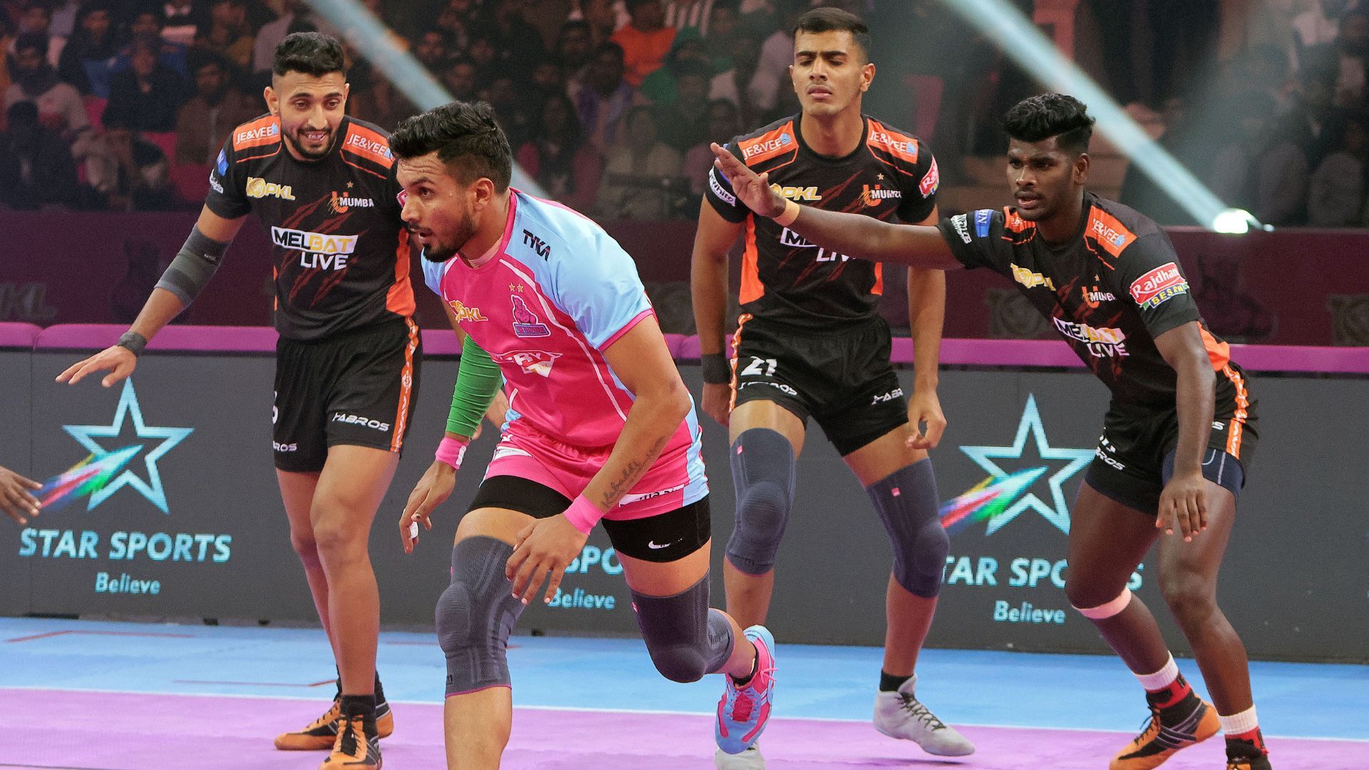 Arjun Deshwal in action against U Mumba