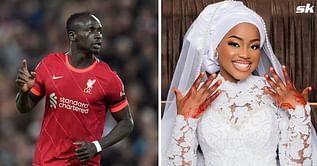 Liverpool legend Sadio Mane marries childhood sweetheart Aisha Tamba, pictures emerge on social media
