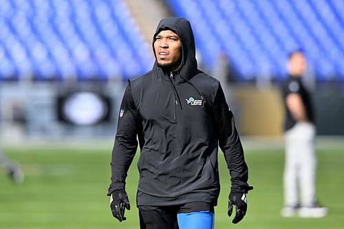 Amon-Ra St. Brown at Detroit Lions v Baltimore Ravens