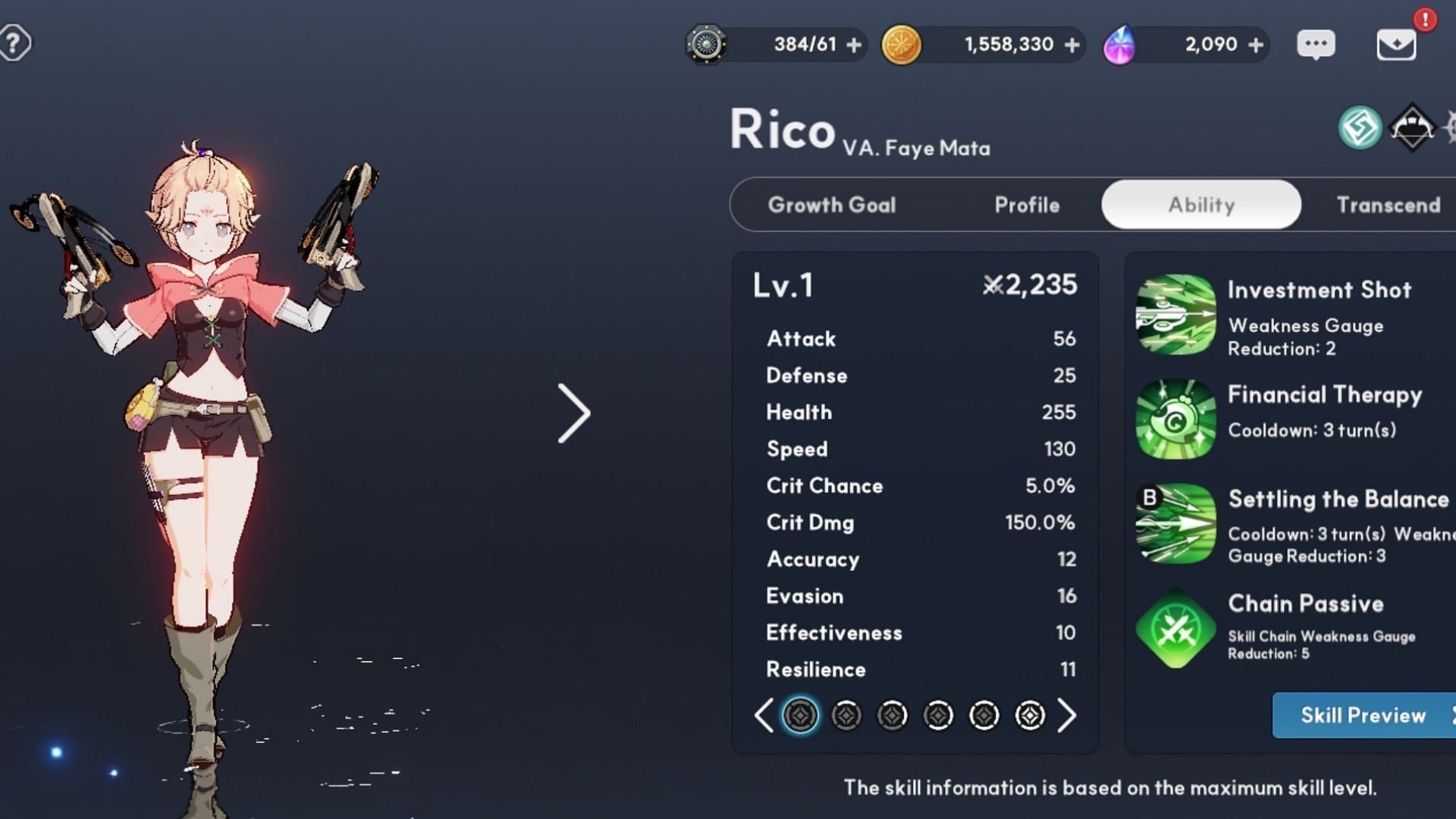 Rico in Outerplane (Image via Smilegate)