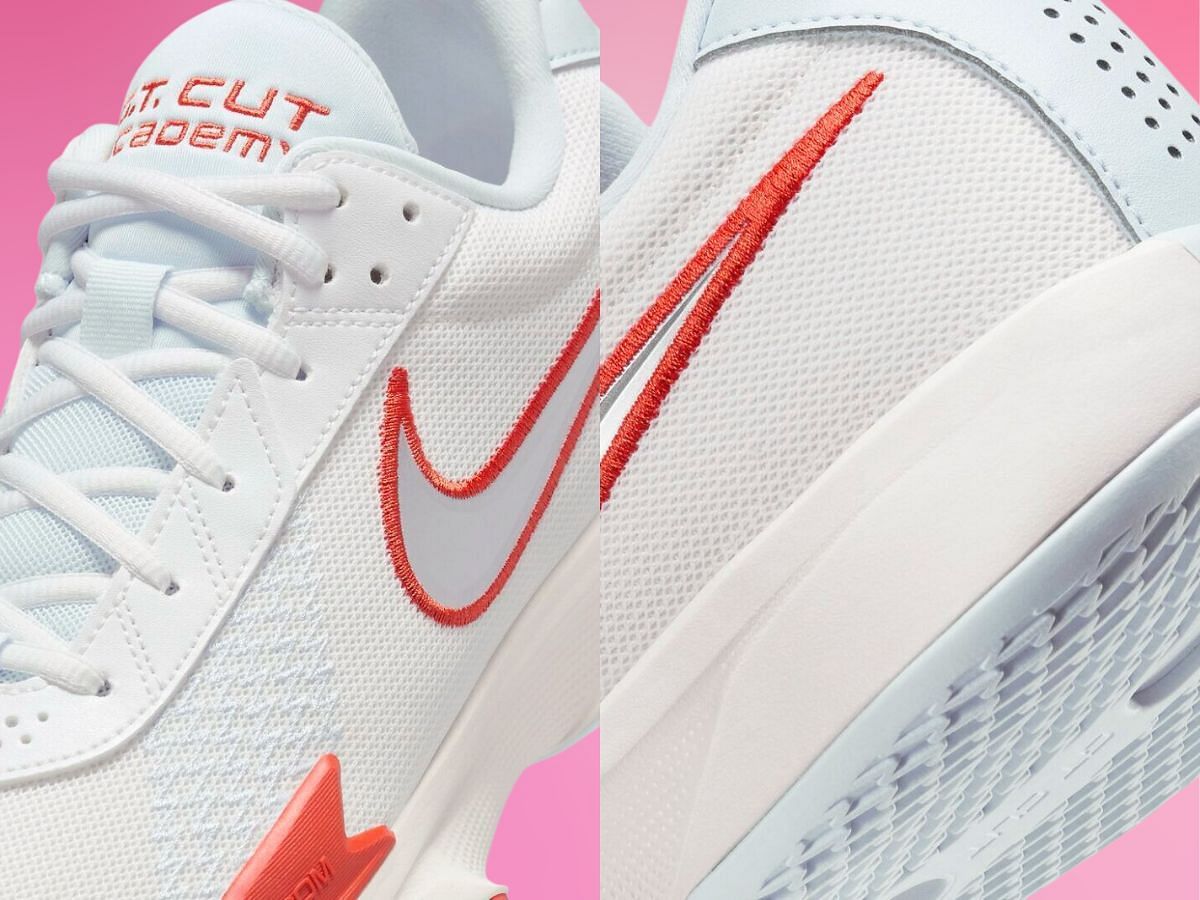 Take a closer look at the tongue areas and heel counters of the Nike Zoom GT Cut Academy sneakers (Image via Nike)