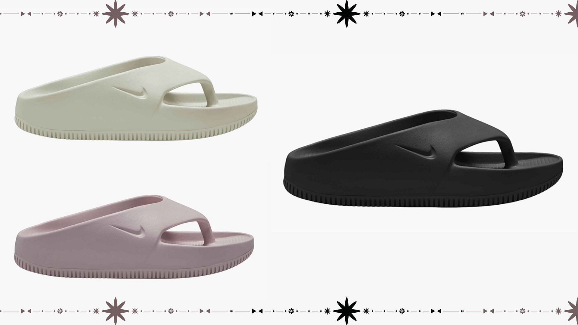 Here&#039;s another look at the upcoming Nike Calm Flip Flops (Image via Nike)