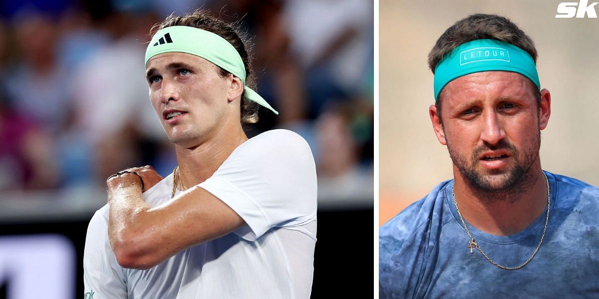 Alexander Zverev (L) and Tennys Sandgren (R)