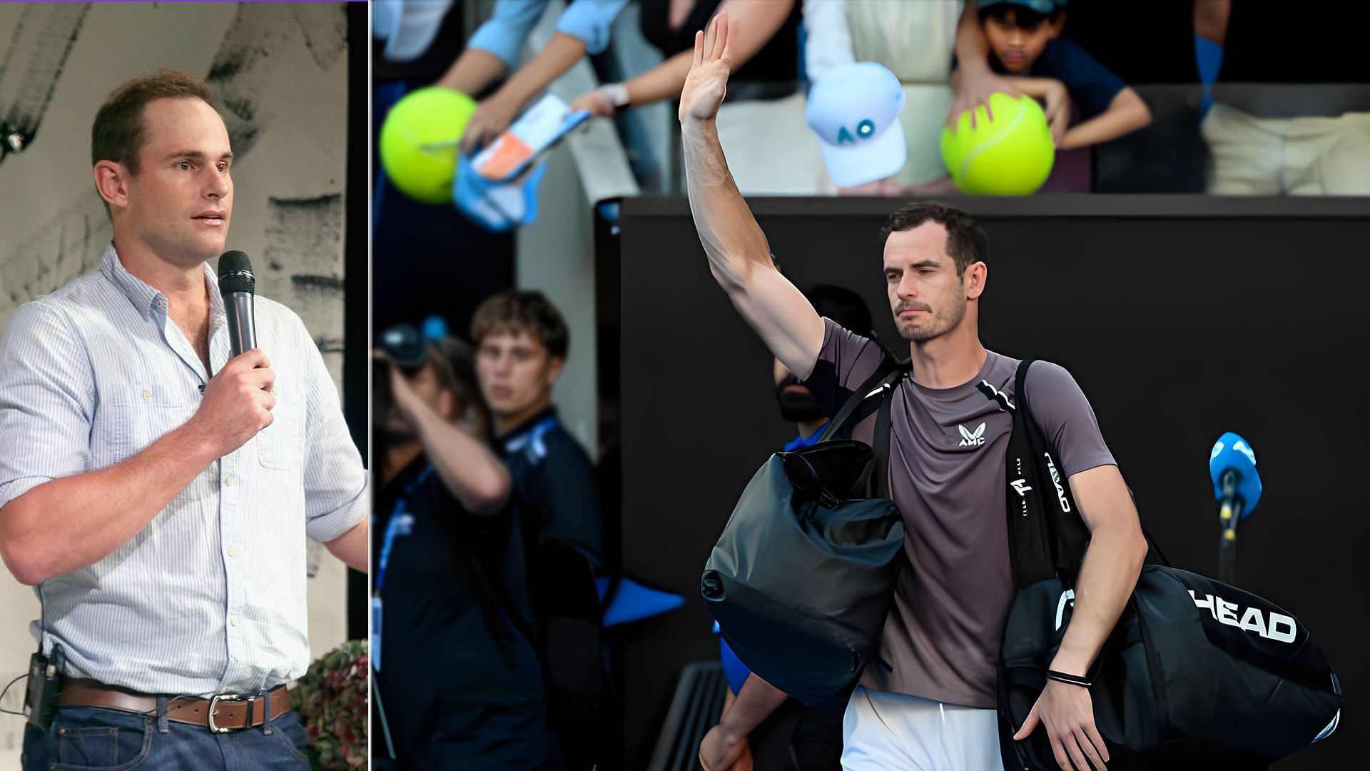 Andy Roddick(left) and Andy Murray(right)