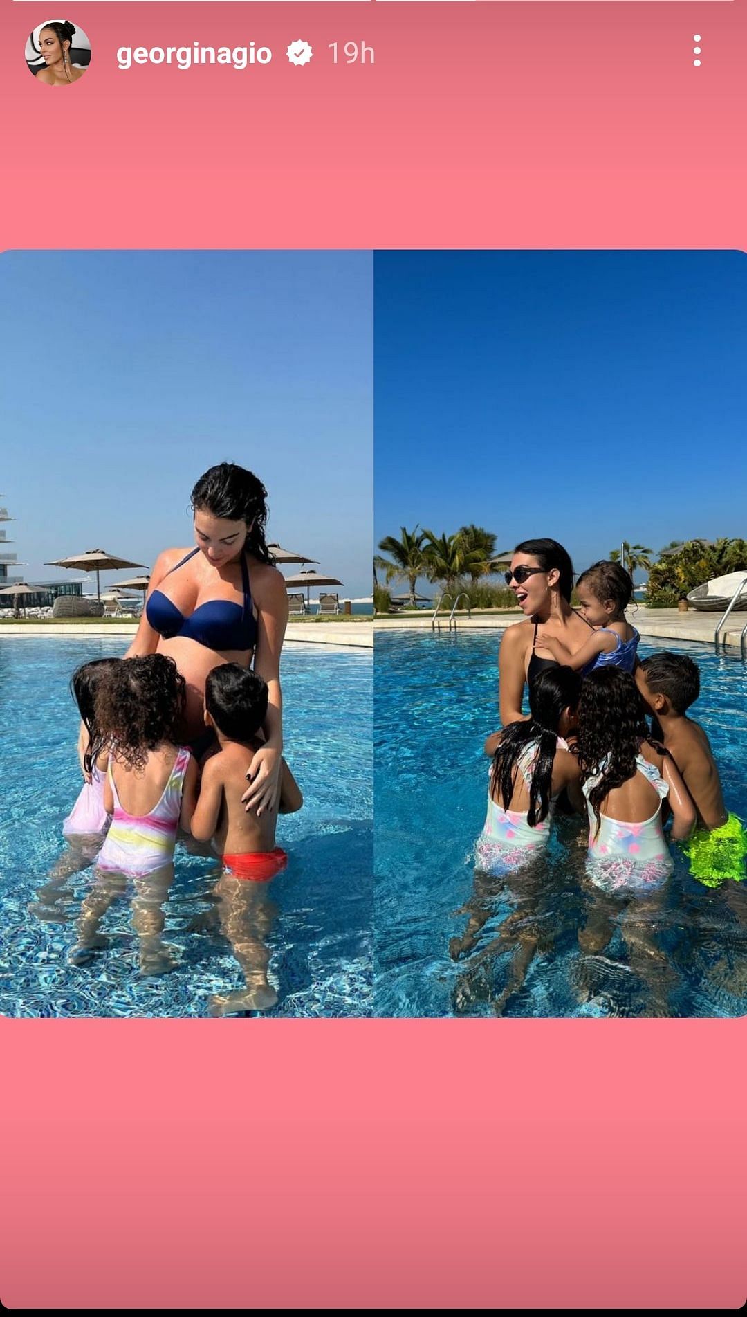 Georgina Rodriguez&#039;s Instagram story with children