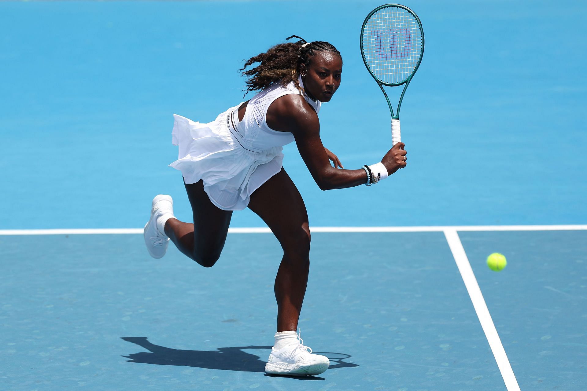 Alycia Parks in action at the 2024 Australian Open.