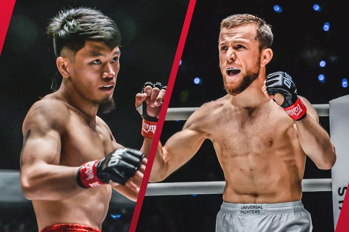 Filipino Lito Adiwang (L) seeks to battle Russian Mansur Malachiev (R) in hopes of barging into the top 5 in the strawweight division, -- Photo by ONE Championship