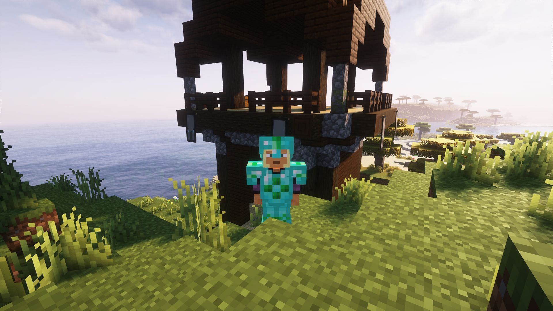 Sentry Armor Trim can be found in Pillager Outpost in Minecraft (Image via Mojang)