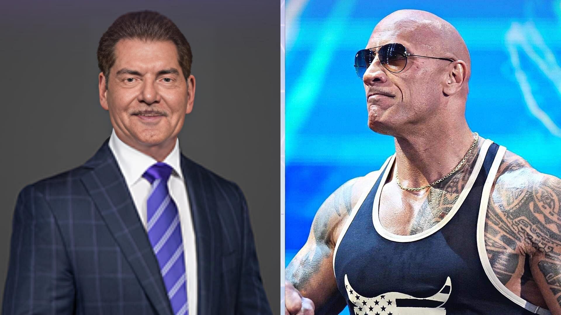 Vince McMahon and The Rock in picture