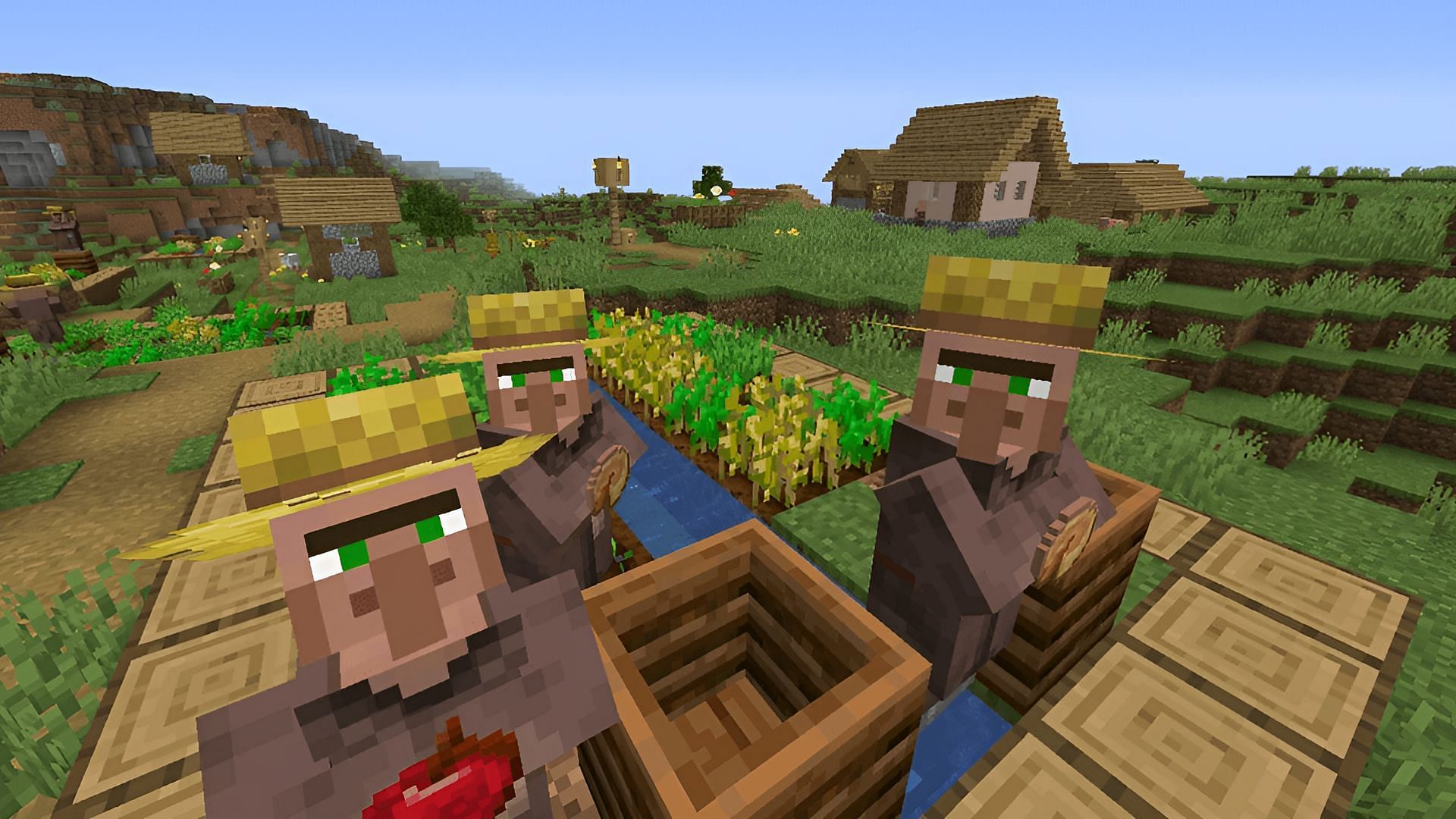 Villager trading is a quick way to rack up a ton of items and blocks in Minecraft (Image via Mojang)