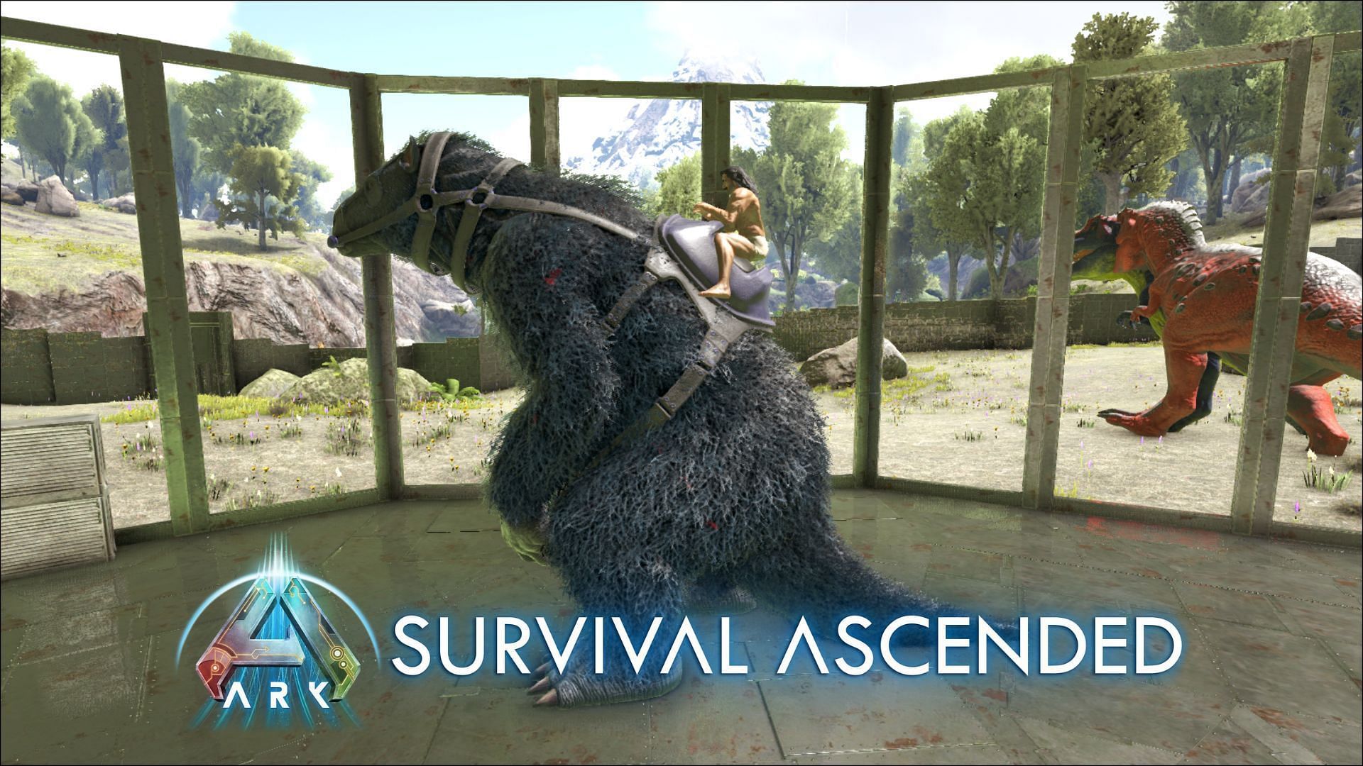 Megatherium can be used for gathering resources and fighting Broodmother (Image via Studio Wildcard)
