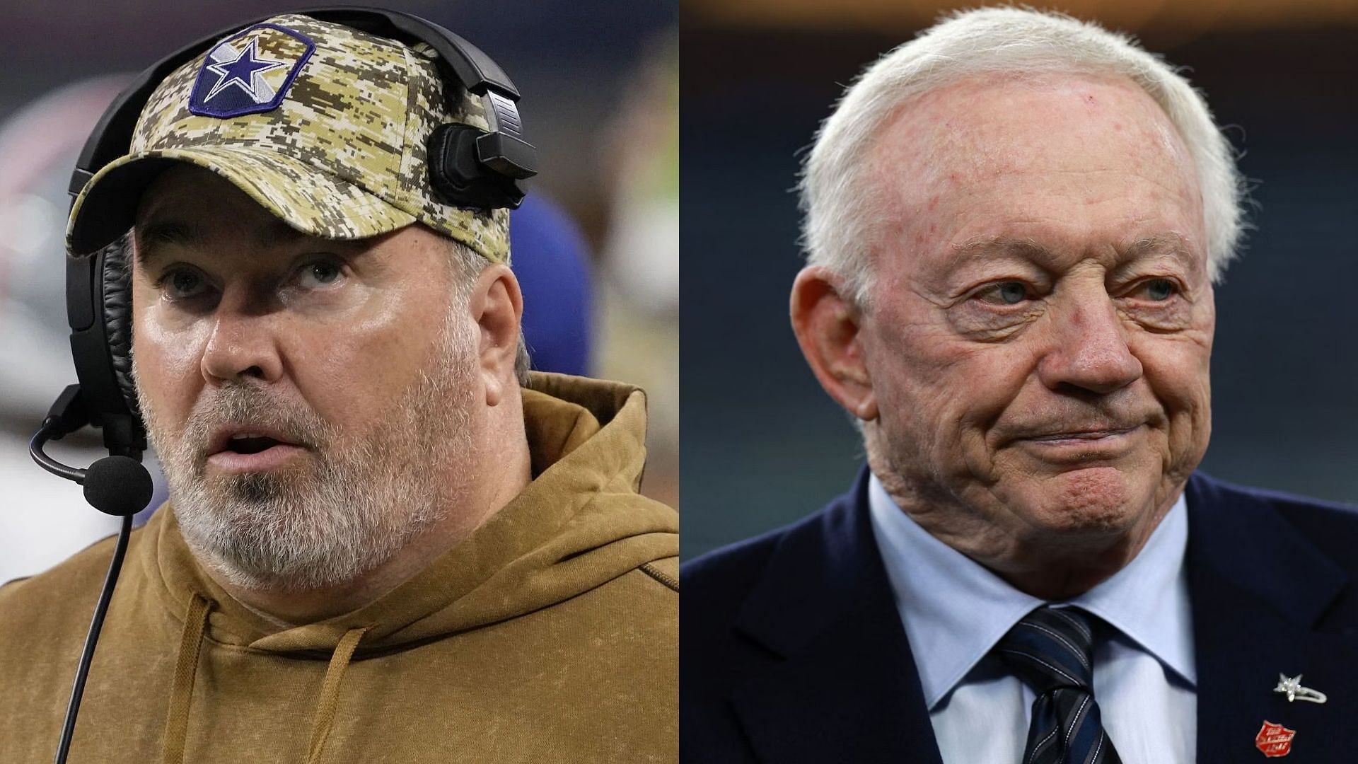 Dallas Cowboys head coach Mike McCarthy and team owner Jerry Jones