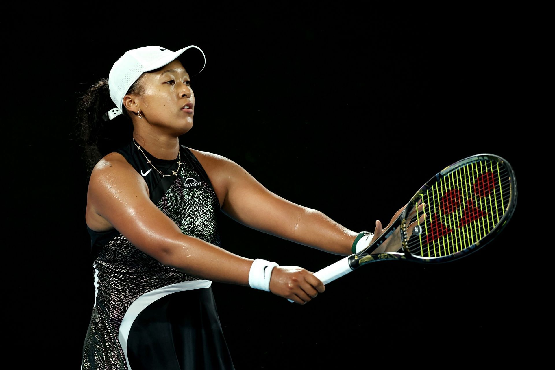 Naomi Osaka in action on the main tour - Day 2