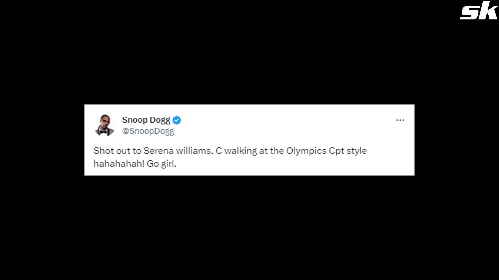 Snoop Dogg reacts to Serena Williams&#039; G-Walk