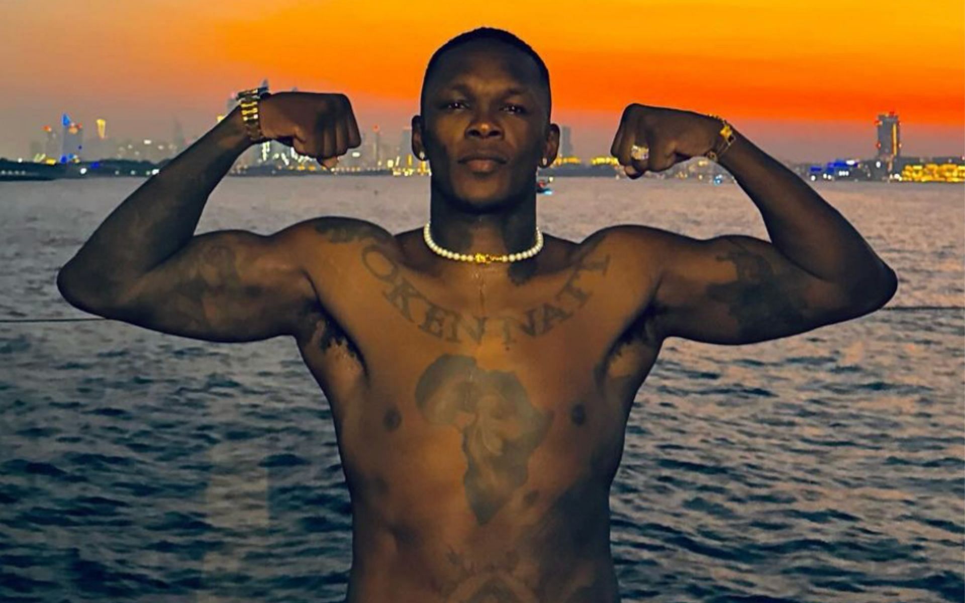 Israel Adesanya in a recent Instagram post [Photo Courtesy @stylebender on Instagram]