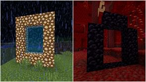 Minecraft players removes nether portal and adds aether portal