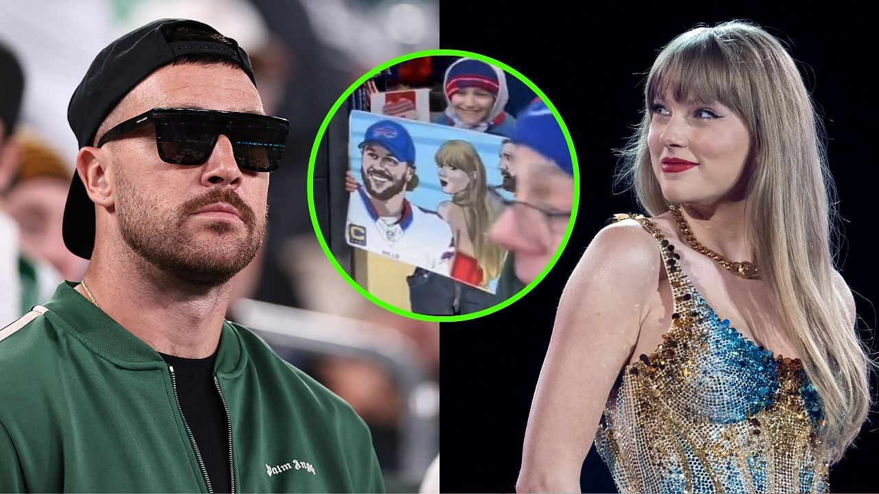Taylor Swift reacts to a meme featuring her and Josh Allen