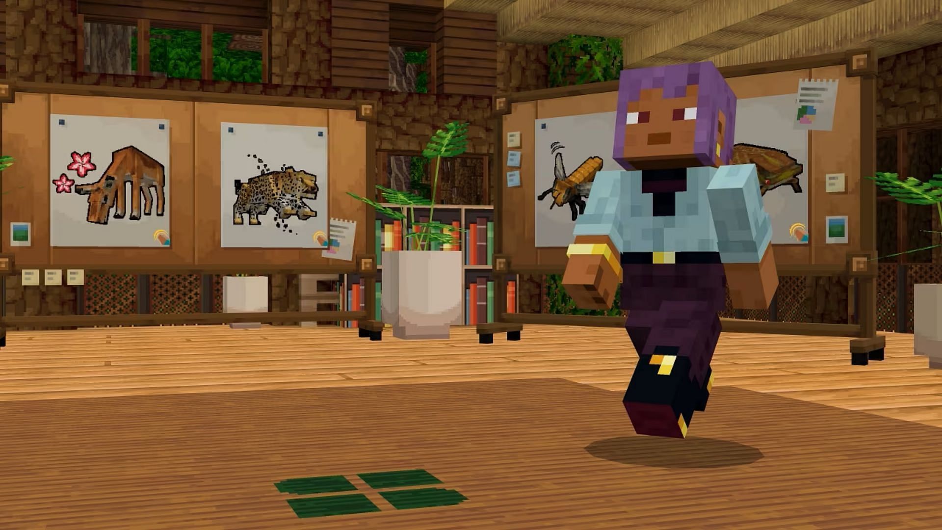Players can monitor their activity and rewards from the DLC via the Field Station inside the DLC (Image via Mojang)
