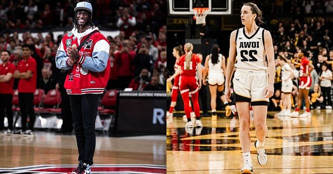 $1.4M NIL-valued Marvin Harrison Jr. joins the crowd to watch Ohio State WBB’s stunning 100-92 win over Caitlin Clark's Iowa