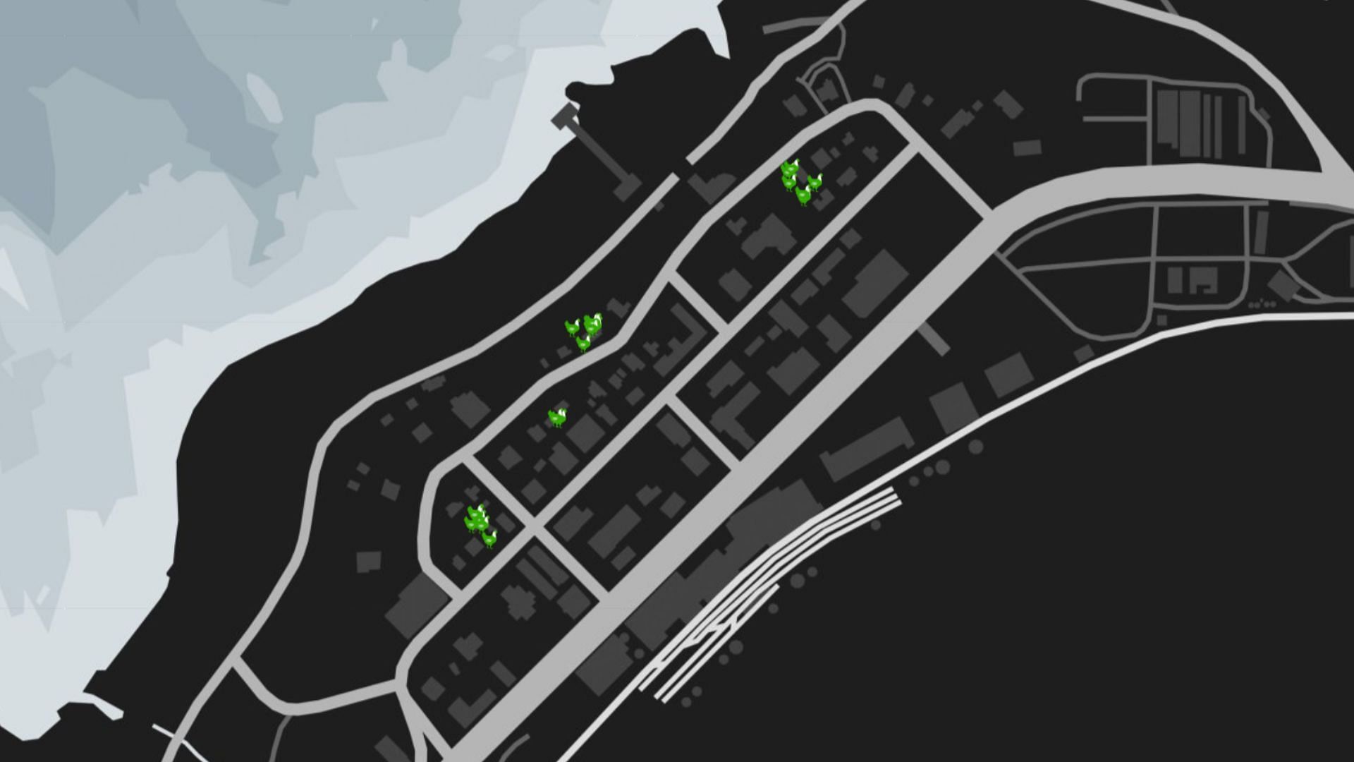 Grand Theft Auto Online Hen locations in Paleto Bay (Image via GTAWeb.eu)