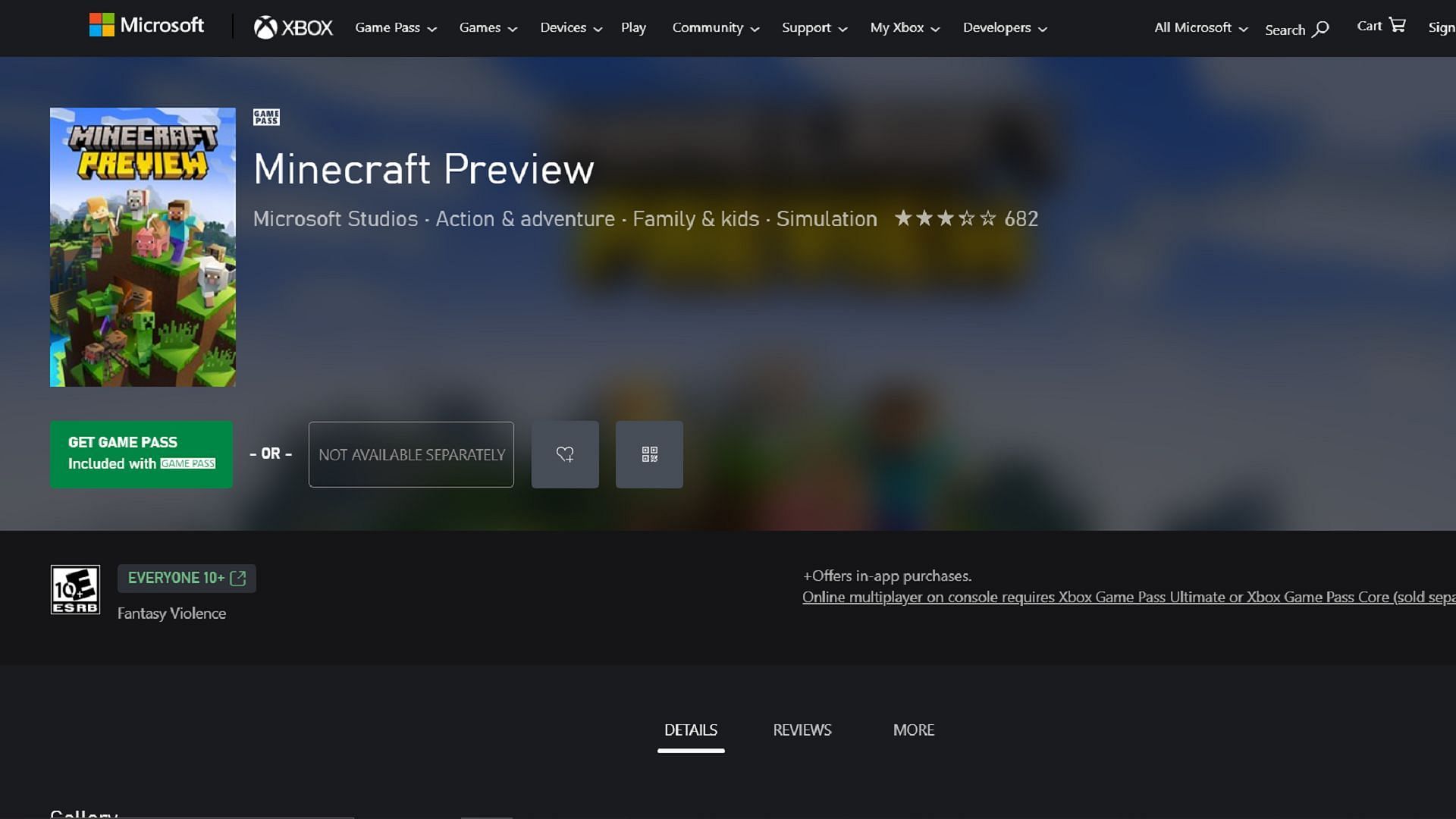 Les utilisateurs Xbox qui ont acheté Minecraft peuvent accéder gratuitement aux aperçus (Image via Mojang/Microsoft)