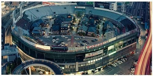 Unused Osaka Stadium repurposed into a residential complex