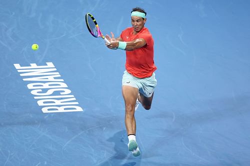 Rafael Nadal at the 2024 Brisbane International.