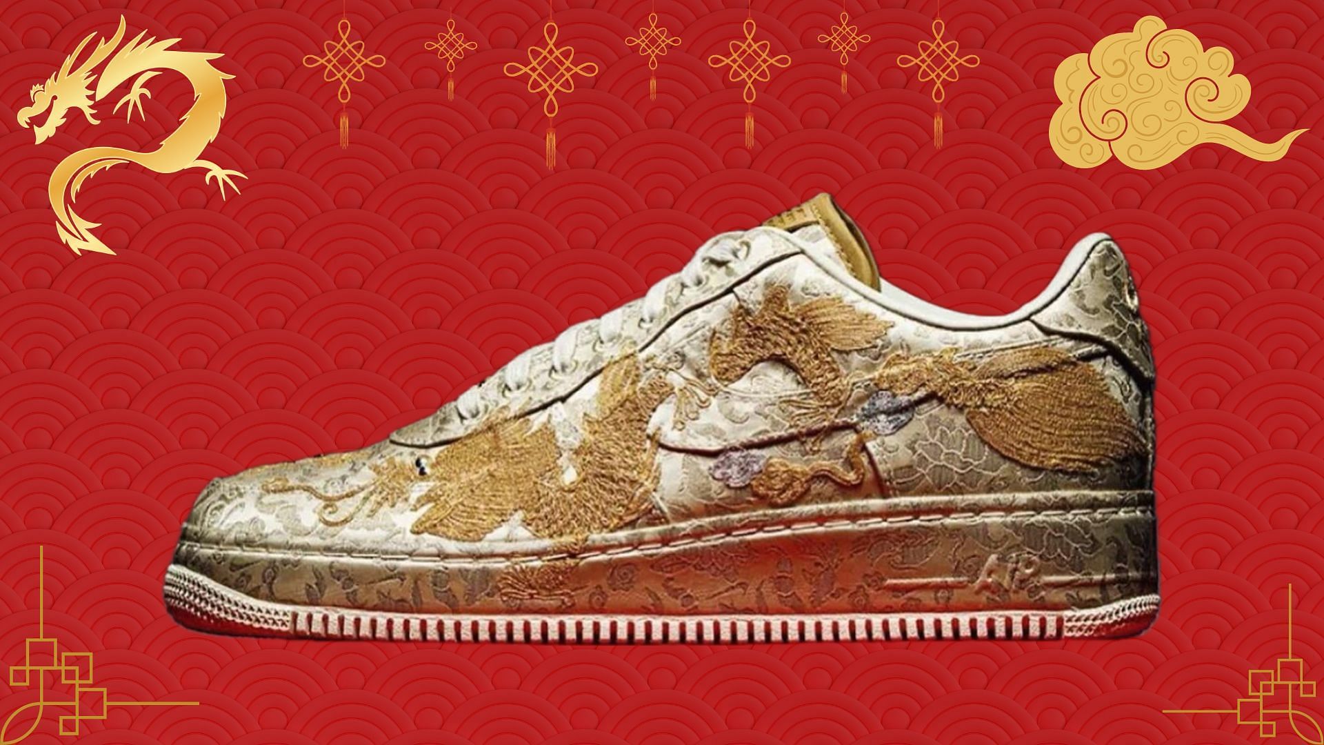Nike Air Force 1 Low CNY Year of the Dragon sneakers (Image via Instagram/@shanghaisole)