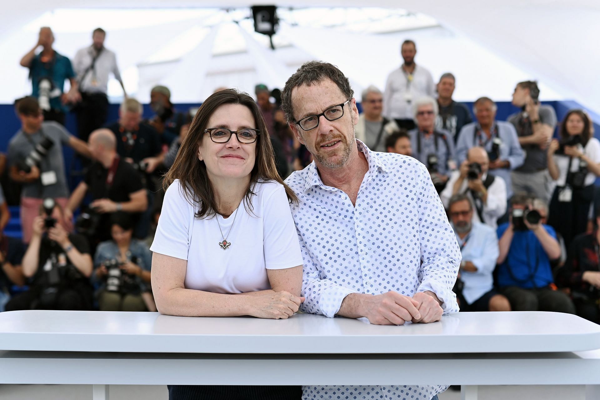 Tricia Cooke and Ethan Coen at the 75th Annual Cannes Film Festival (image via Getty)
