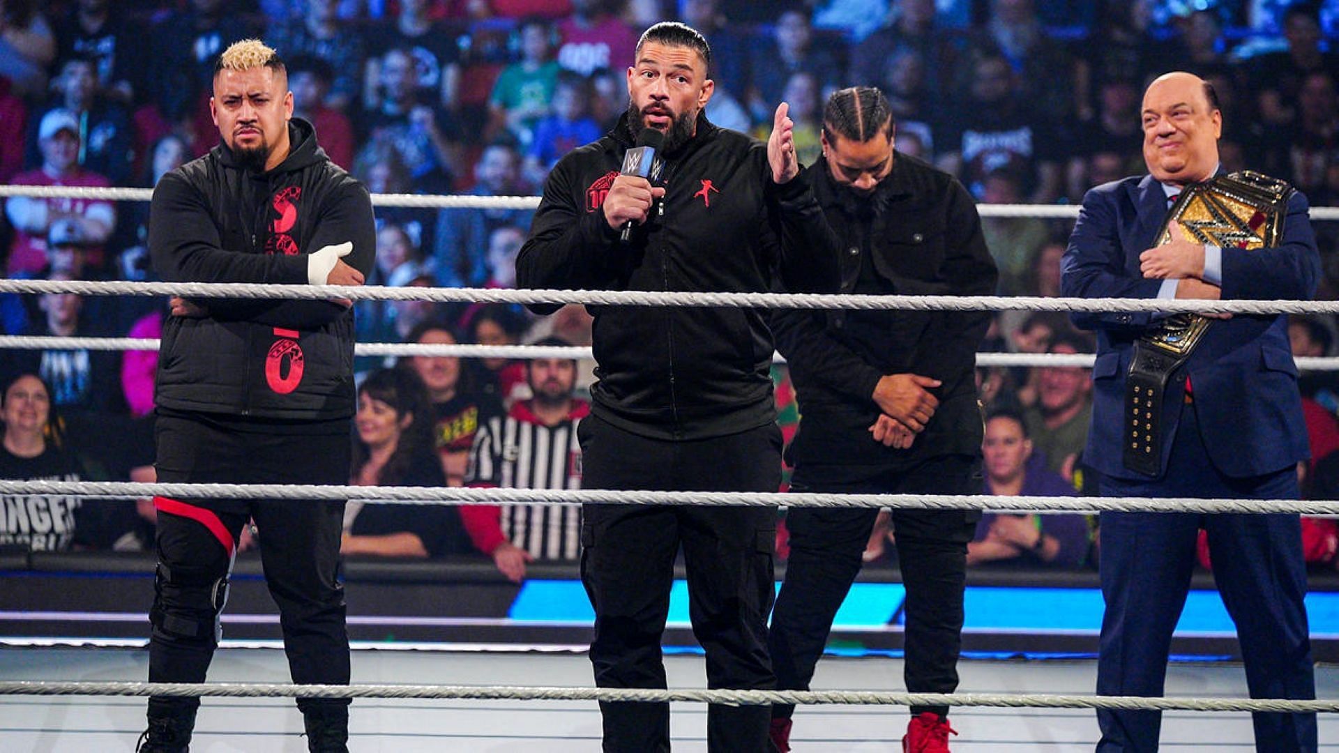 Roman Reigns and The Bloodline on WWE SmackDown 