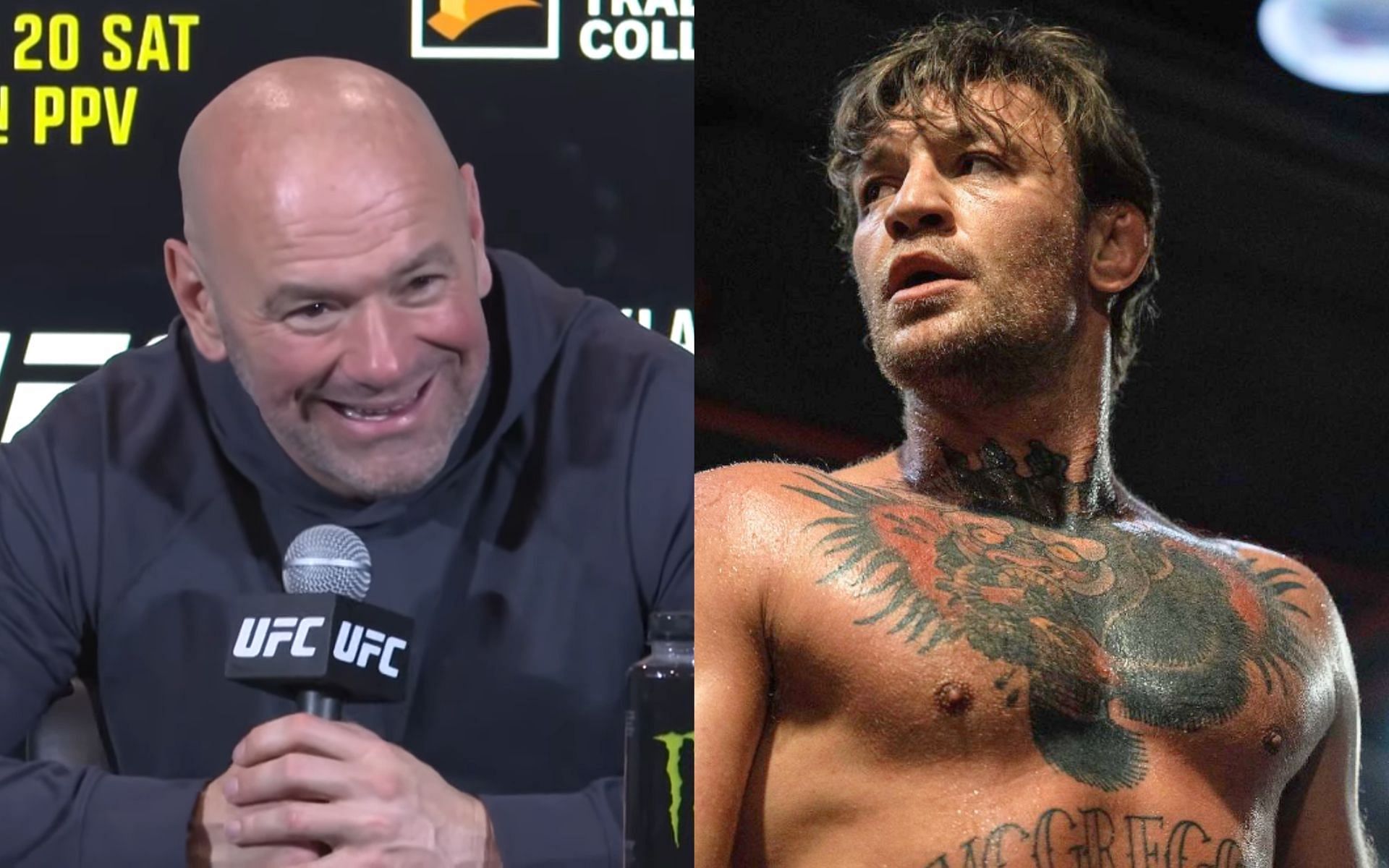 Dana White (left) shares new update that could rule out a Conor McGregor (right) return in June [Images Courtesy @thenotoriousmma on Instagram and @ufc on YouTube]