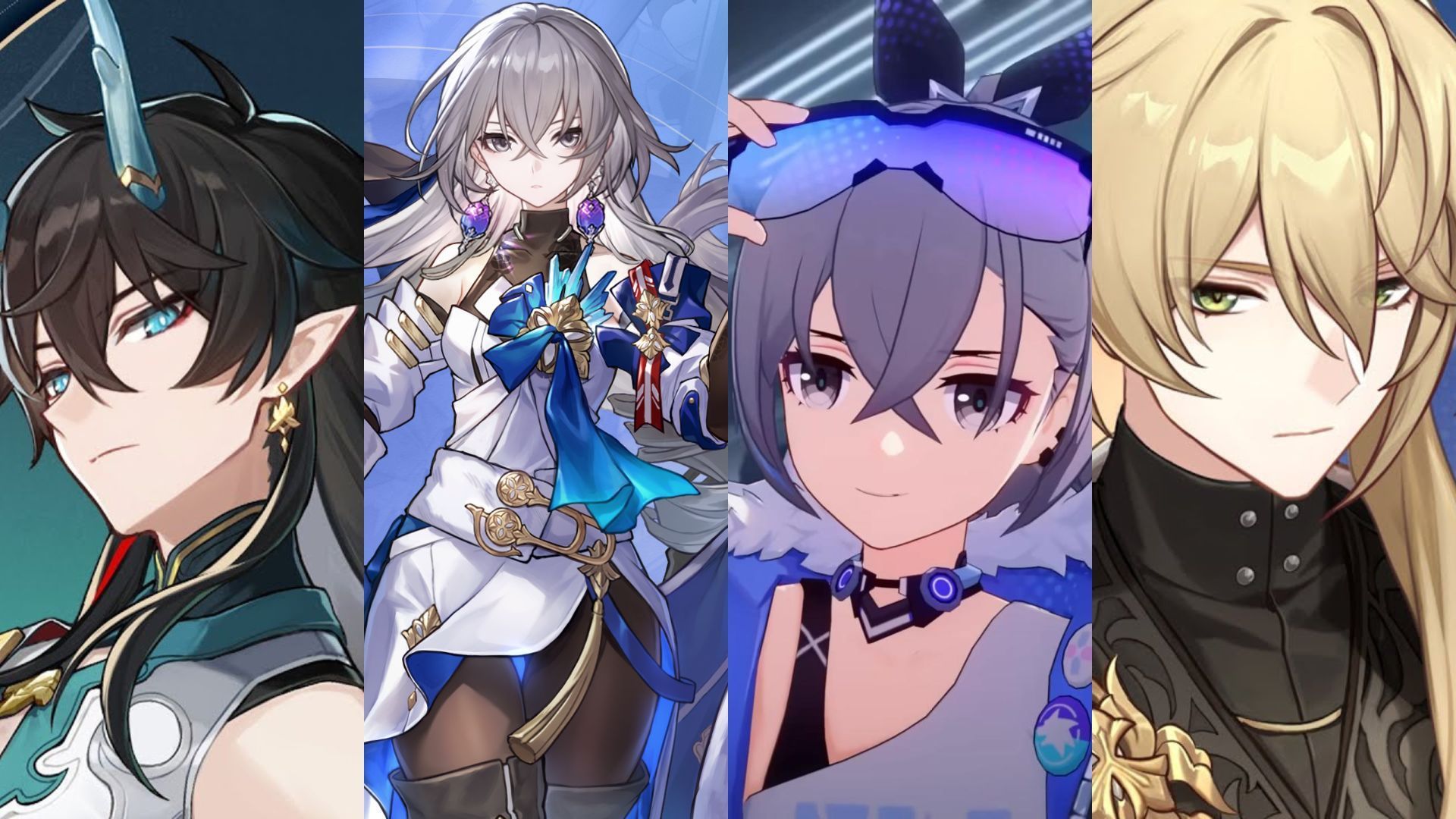 A team featuring Dan Heng Imbibitor Lunae, Bronya, Silver Wolf, and Luocha (Image via HoYoverse)