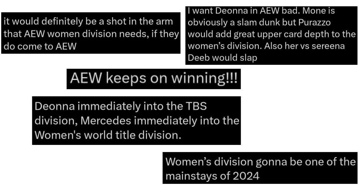 Fans are excited to see both Mercedes Mone and Deonna Purrazzo in AEW