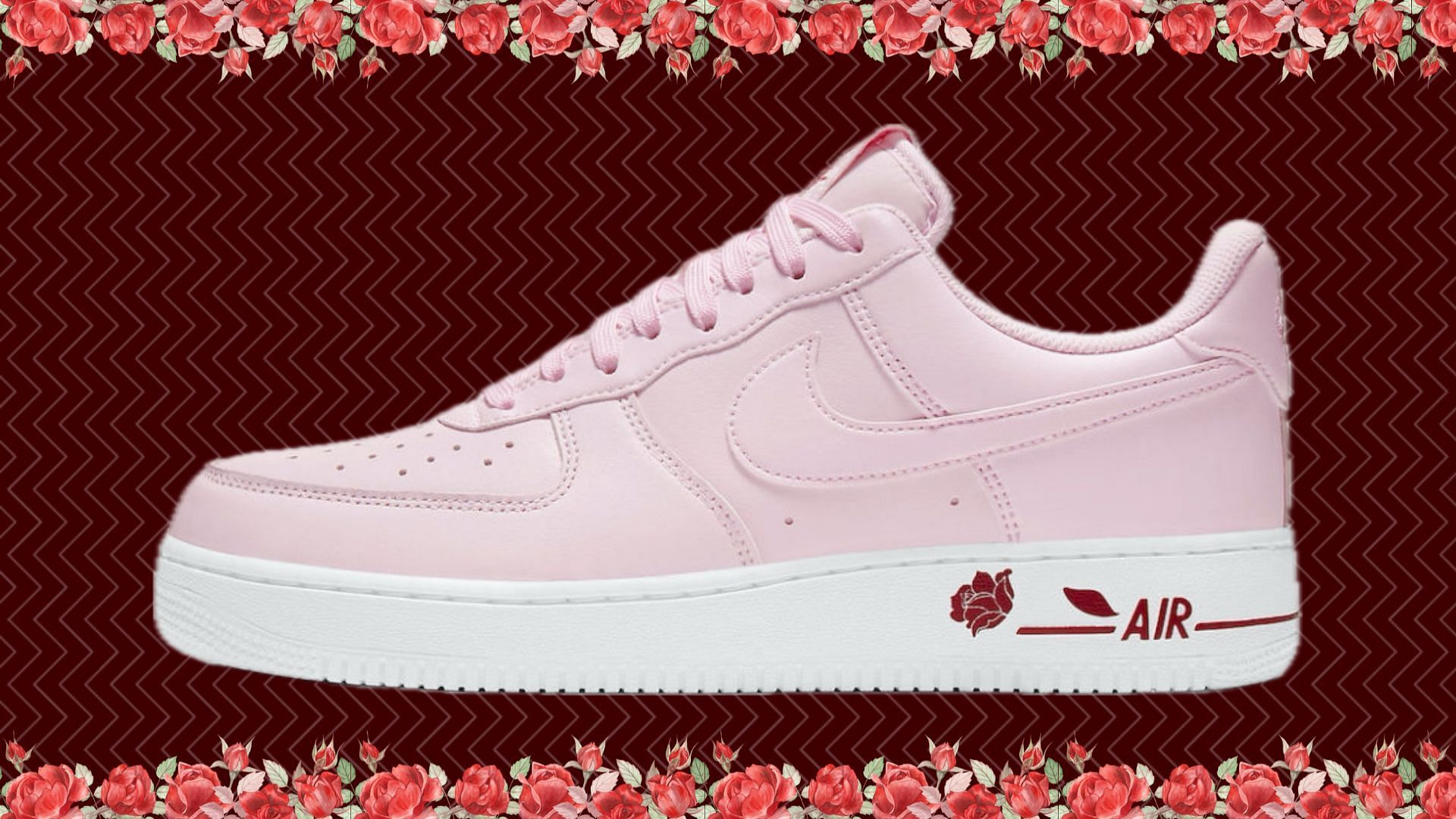 Nike Air Force 1 Low Rose Pink sneakers (Image via Nike)