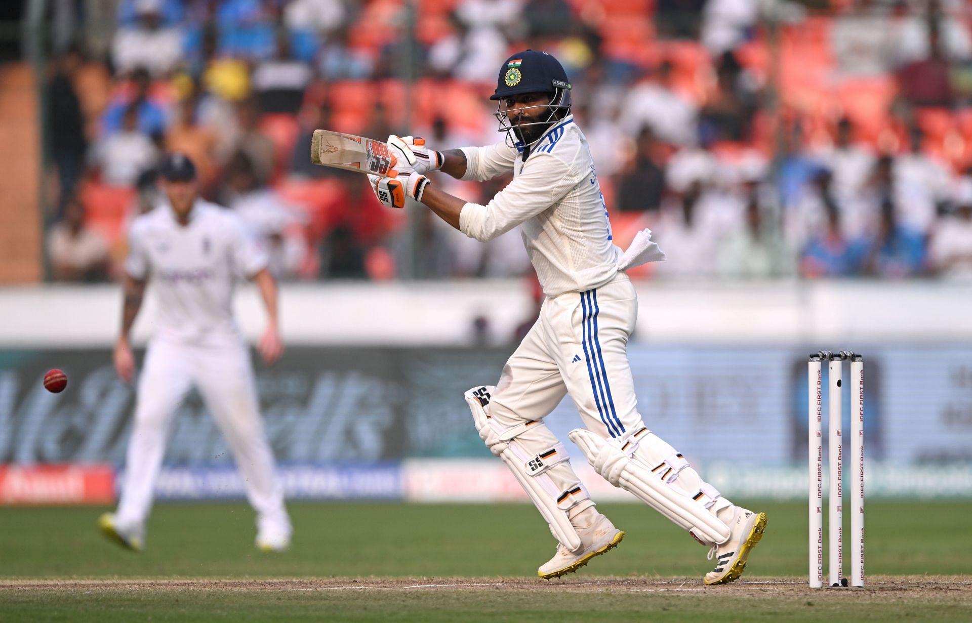 Ravindra Jadeja has struck seven fours and two sixes during his unbeaten 81-run knock. [P/C: Getty]