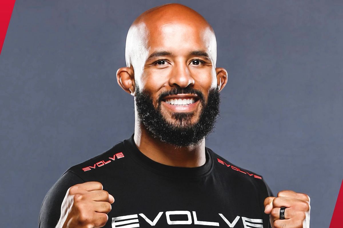 Demetrious Johnson posing for a photoshoot