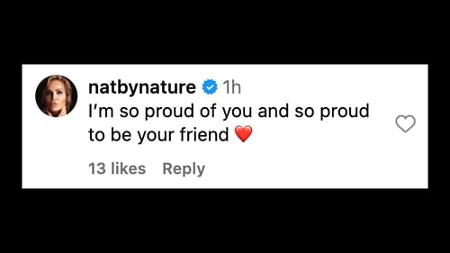 The veteran shares heartwarming comment on IG.