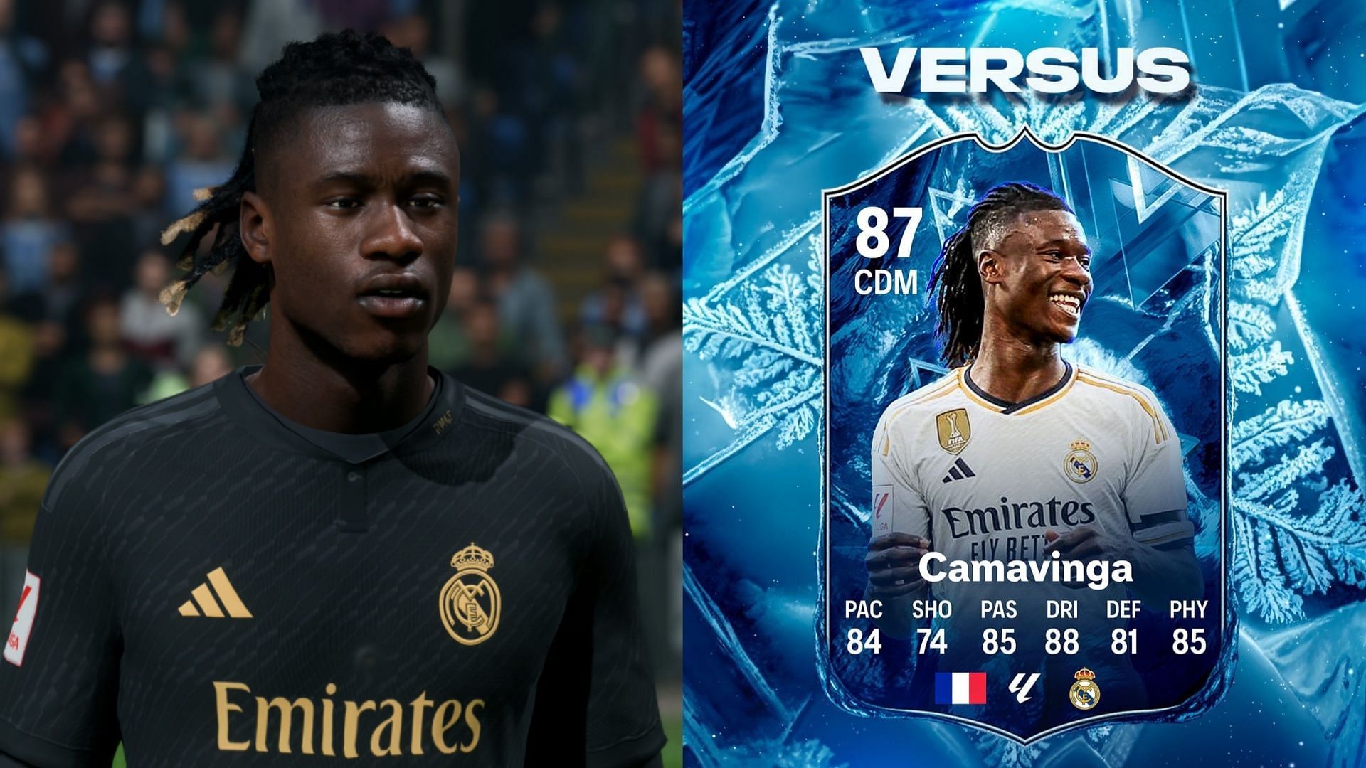 Camavinga is predicted to appear in EA FC 24 (Images via EA Sports, X/ FUT Sheriff)
