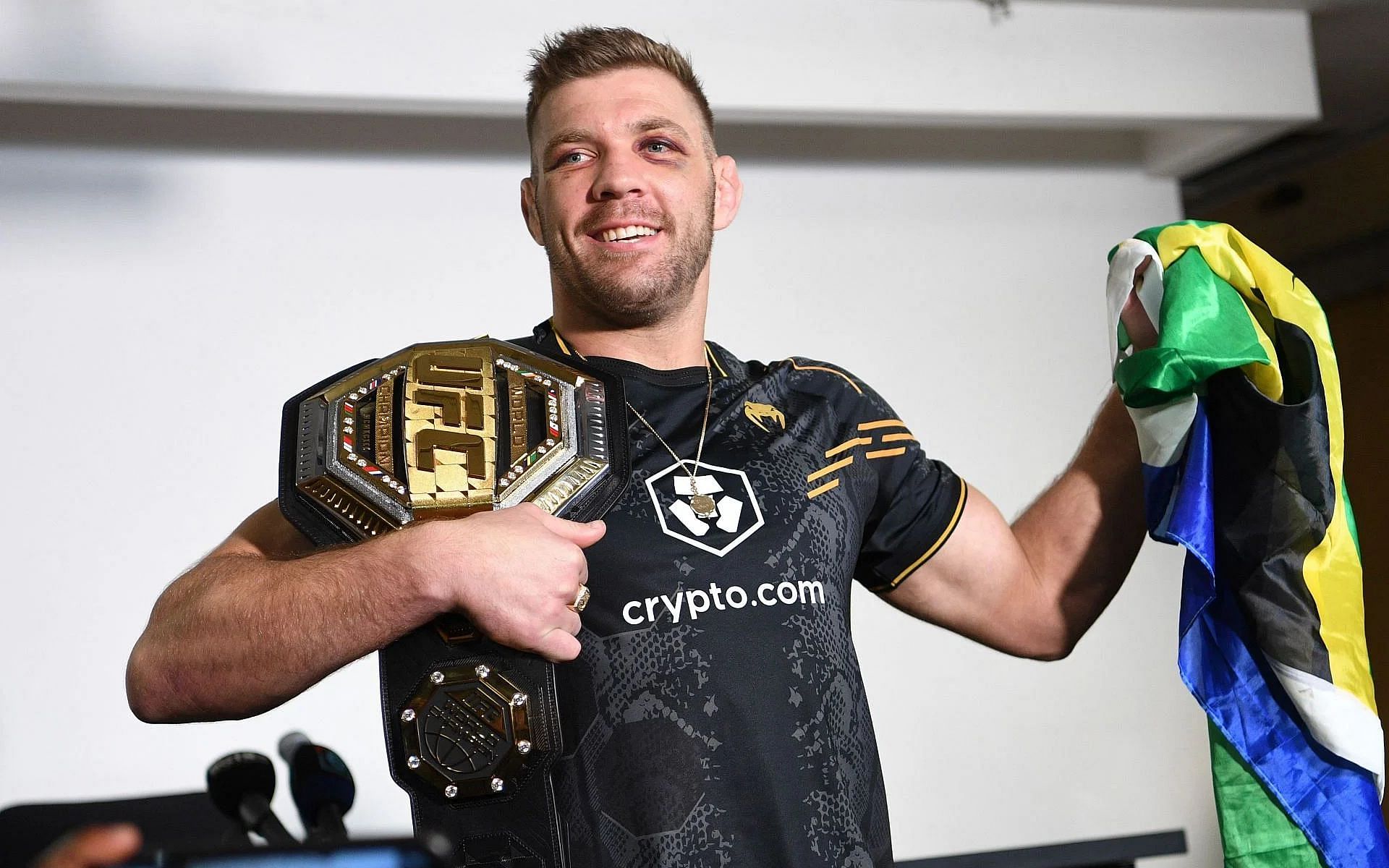 UFC middleweight champ Dricus du Plessis (pictured) could feature at UFC 300 depending on his health status [Image Courtesy: @GettyImages]