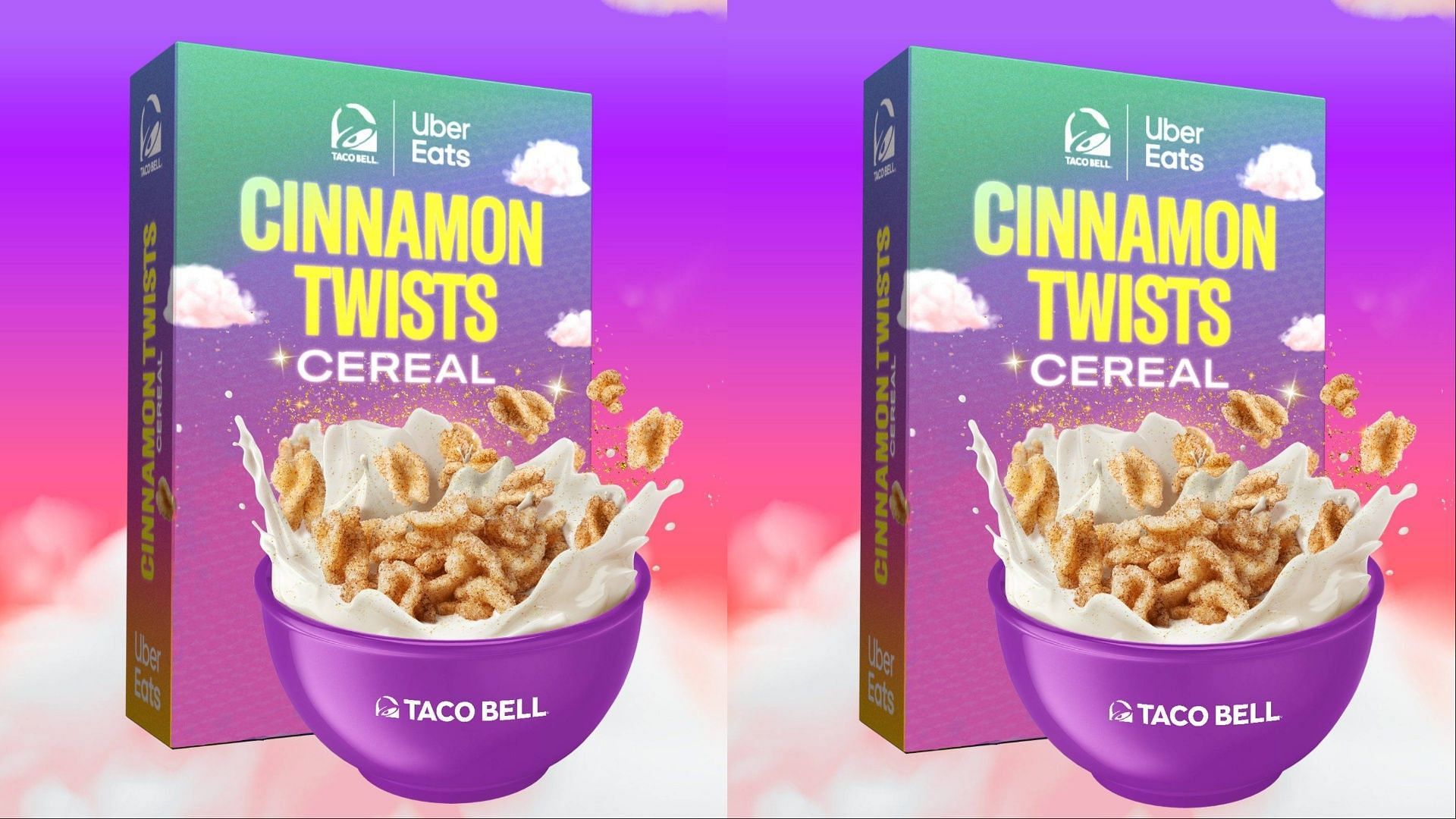 Fans nationwide will be able to avail of the Cinnamon Twist Breakfast Cereal between January 16 and January 22 (Image via Taco Bell /Uber Eats)