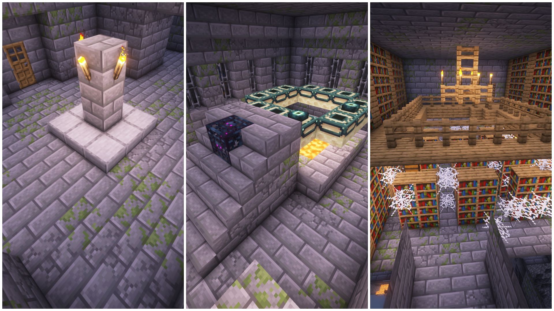 Strongholds are massive, with loads of rooms in them. (Image via Mojang)