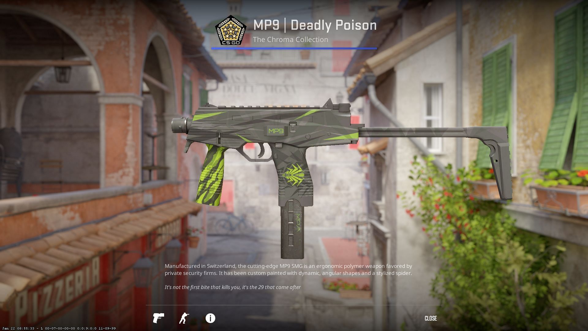 MP9 Deadly Poison (Image via Valve)