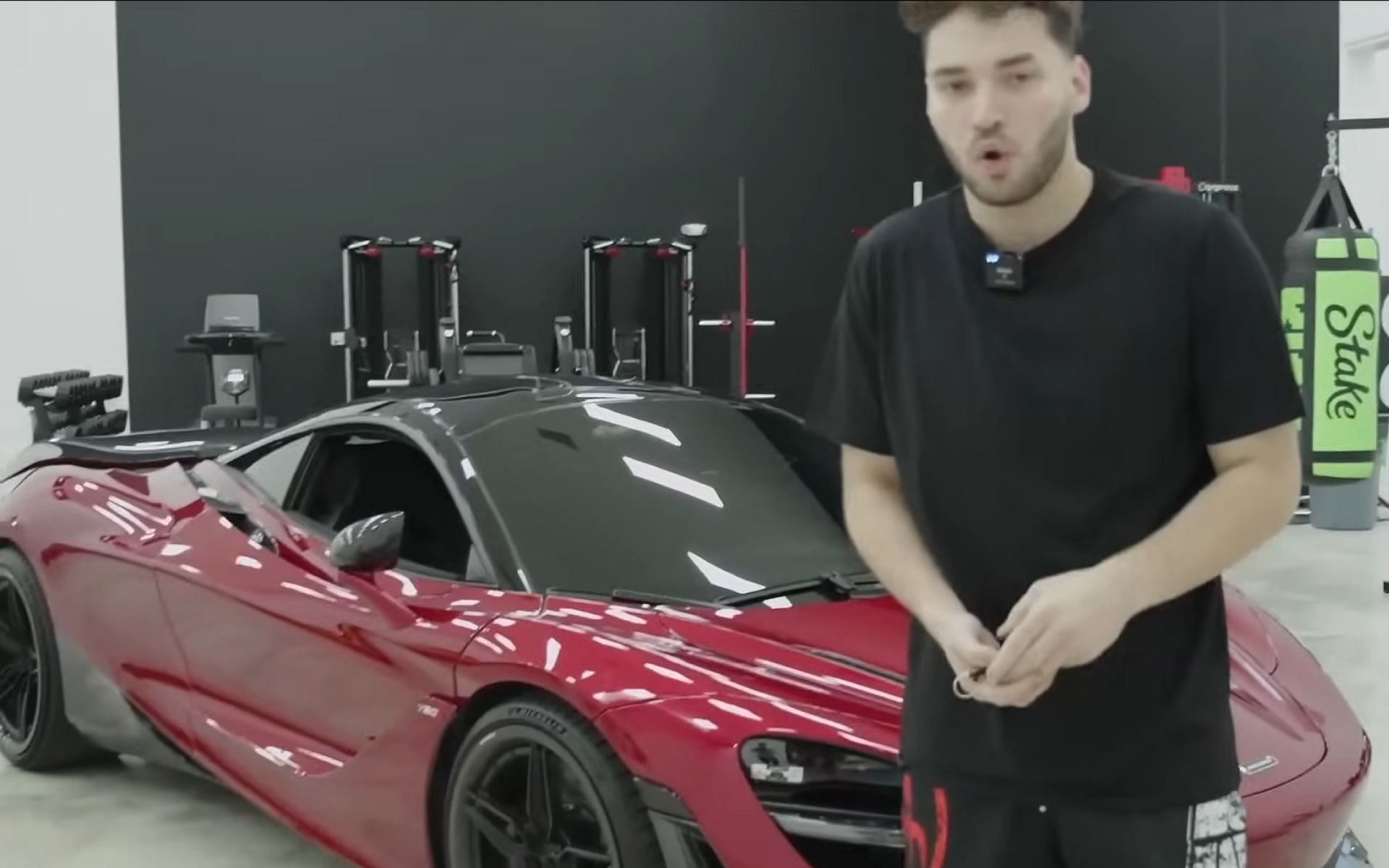 Adin Ross shows off his McLaren 720S on livestream (Image via Legend/YouTube)