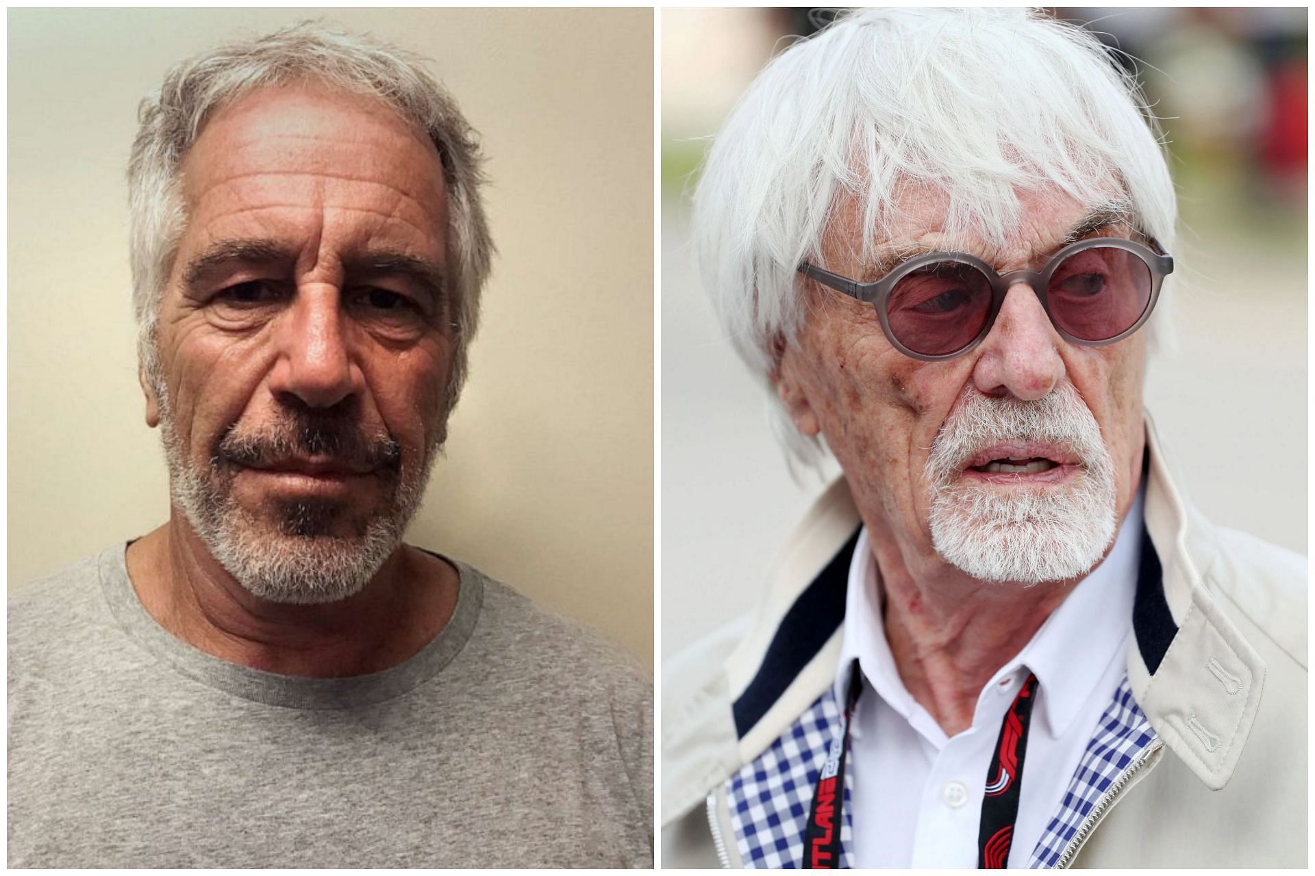 Jeffrey Epstein (L) and Bernie Ecclestone (R) (Collage via Sportskeeda)